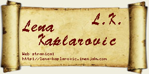 Lena Kaplarović vizit kartica